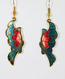 Elegant Butterfly Dangle Earrings Stefano Vintage ( new ) Cloisonne gold plate Factory Prices Collectible