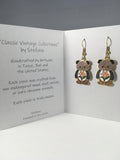 Panda Bear Dangle Earrings Stefano Vintage Cloisonee new gold plate Factory Prices