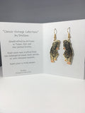 Tiger Dangle Earrings Stefano Vintage ( new ) Cloisonne gold plate Factory Prices