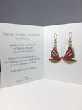 Sailboat Dangle Earrings Stefano Vintage (new) Cloisonne gold plate Factory Prices