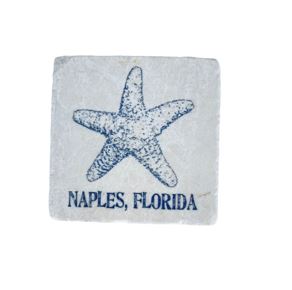 Naples Florida Marble Coaster Starfish Design  A Great Souvenir