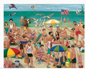 White Mountain Puzzles 1,000 piece  "What a Beach Famous People " Best Seller