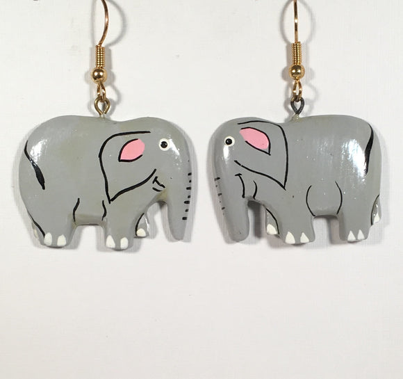 Elephant Dangle Earrings Handmade by Stefano Bali Artisans Factory Prices Collectible