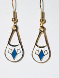 Lanai Petite Stefano Vintage ( new ) Cloisonne dangle earrings gold plate Factory Prices Collectible