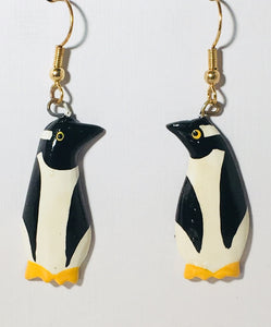 Penguin Dangle Earrings Handmade by Stefano Bali Artisans Factory Prices Collectible