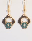 Petite Flower Earrings Stefano Vintage ( new ) Cloisonne dangle earrings, gold plate Factory Prices Collectible