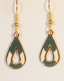 Mocha Petite Stefano Vintage ( new ) Cloisonne dangle earrings gold plate Factory Prices Collectible