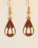 Mocha Petite Stefano Vintage ( new ) Cloisonne dangle earrings gold plate Factory Prices Collectible