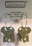 Elephant Hoop Earrings Stefano Vintage new gold plate Factory Prices Collectible