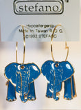 Elephant Hoop Earrings Stefano Vintage new gold plate Factory Prices Collectible