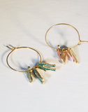 Zebra Stefano Vintage (new) cloisonne hoop earrings, gold plate, Factory Prices Collectible