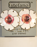 Flower Clip-on Stefano Vintage ( new ) Cloisonne earrings gold plate Factory Prices Collectible