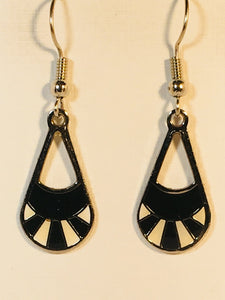 Saratoga Petite Stefano Vintage ( new ) Cloisonne dangle earrings chrome plate Factory Prices Collectible