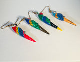 Parrot Dangle Earrings 4 colors Margaritaville Handmade by Stefano Bali Artisans Vintage Factory Prices Collectible