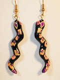 Snake Dangle Earrings Handmade by Stefano Bali Artisans Factory Prices Collectible