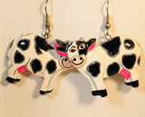 Betsy Cow Dangle Earrings Handmade by Stefano Bali Artisans Factory Prices Collectible