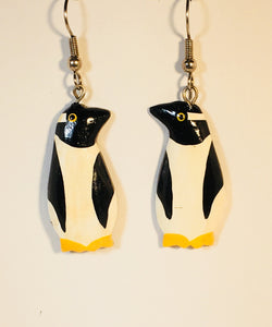 Penguin Dangle Earrings Handmade by Stefano Bali Artisans Factory Prices Collectible