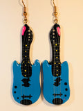 Nashville Guitar Dangle Earrings Handmade by Stefano Bali Artisans Vintage Factory Prices Collectible Collectible