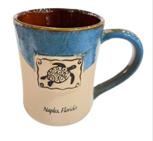 Naples Florida 16 oz Potter's Mug Turtle Design  A Great Souvenir